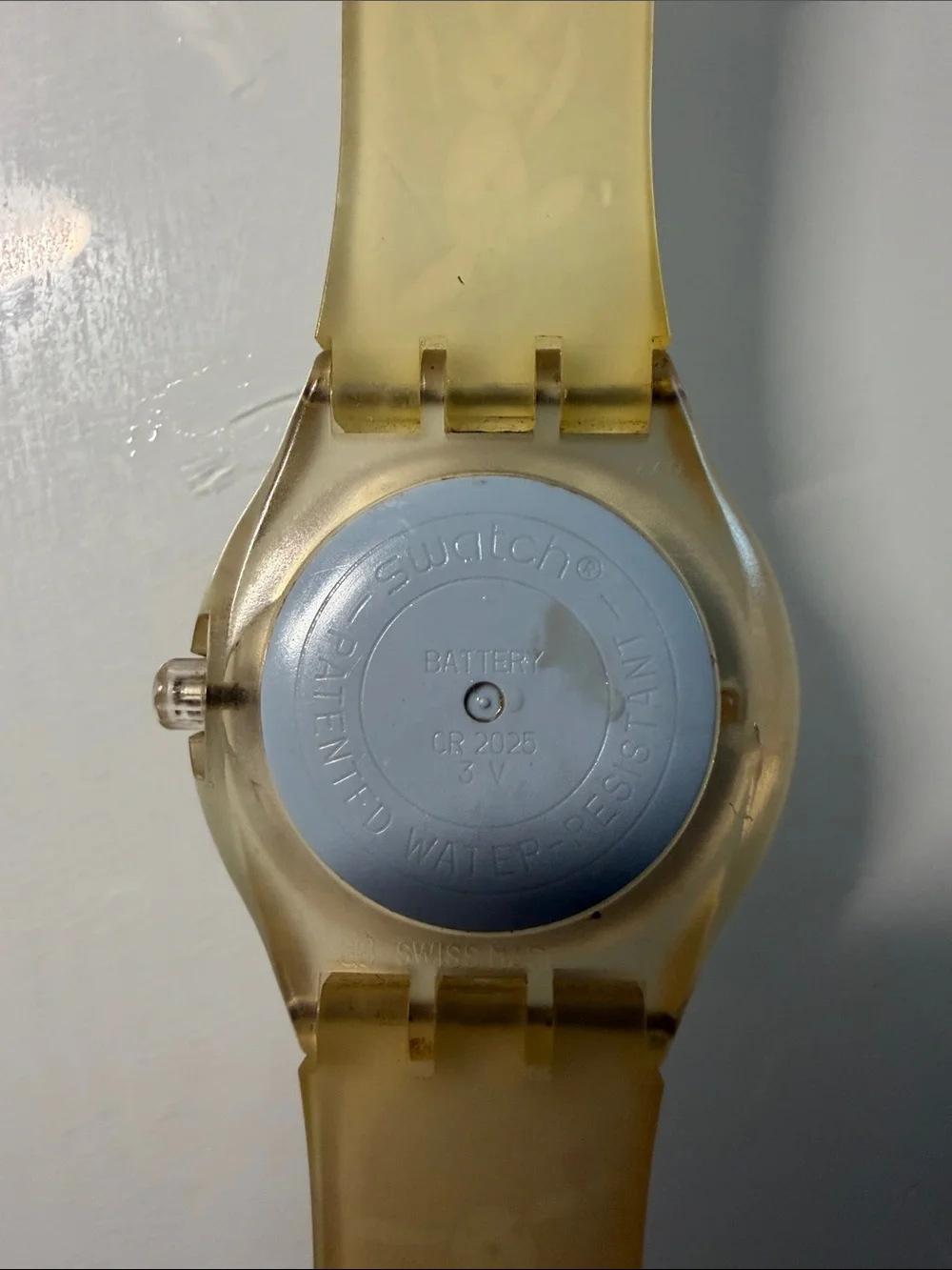Swatch Blue and Coral Bunny Illustration Men's Watch